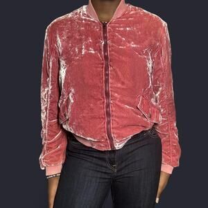 Rare free people rouched velvet jacket